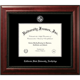 California State University, Northridge 11w x 8.5h Silver Embossed Diploma Frame