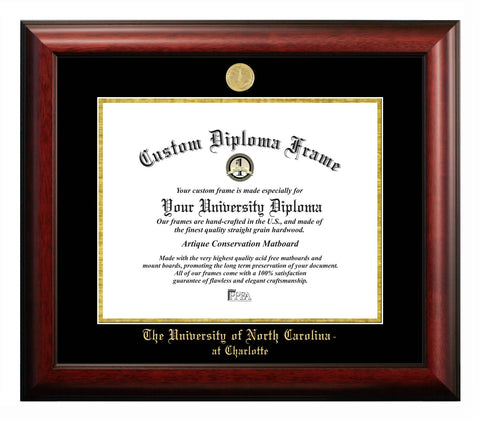 University of North Carolina, Charlotte 14w x 11h Gold Embossed Diploma Frame
