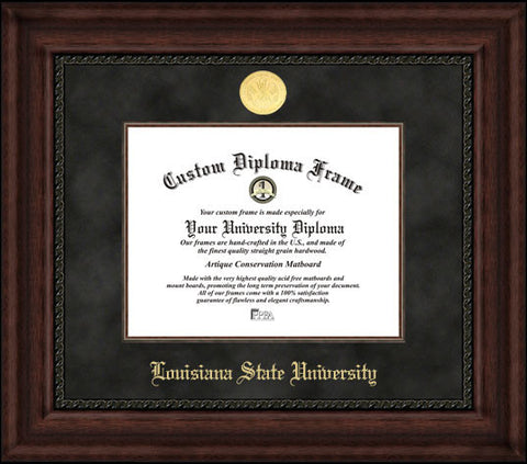 Louisiana State University 11w x 8.5h Executive Diploma Frame