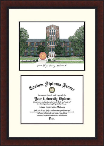 Central Michigan University 11w x 8.5h Legacy Scholar Diploma Frame