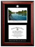 Old Dominion 14w x 11h Silver Embossed Diploma Frame with Campus Images Lithograph