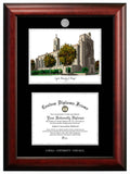 University of Kansas 11w x 8.5h Silver Embossed Diploma Frame with Campus Images Lithograph