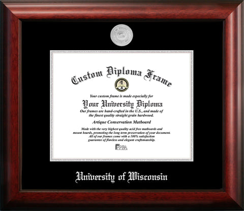 University of Washington 11w x 8.5h Silver Embossed Diploma Frame