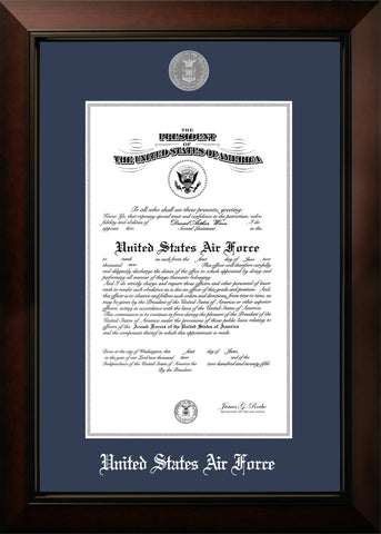 Air Force 8x10 Certificate Legacy Frame with Silver Medallion