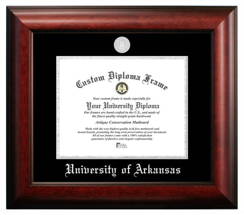 University of Arkansas 11w x 8.5h Silver Embossed Diploma Frame