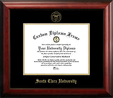 Santa Clara University 10w x 8h Gold Embossed Diploma Frame