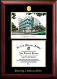 University of California, Irvine 8.5 x 11 Gold Embossed Diploma Frame with Campus Images Lithograph