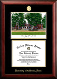 University of California, Davis  Gold Embossed Diploma Frame with Campus Images Lithograph