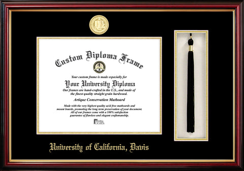 University of California, Davis Tassel Box and Diploma Frame