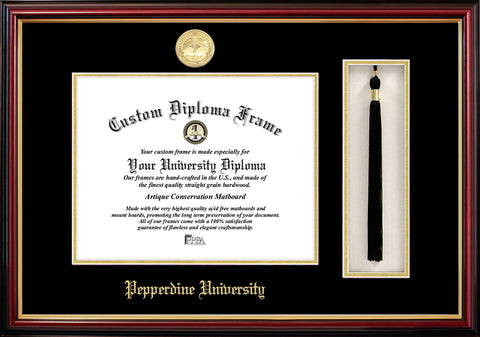 Pepperdine University 11w x 8.5h Tassel Box and Diploma Frame