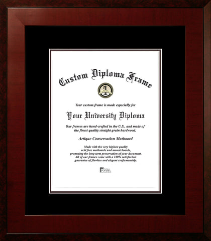 Honors Mahogany, Double Black Mats-Certificate Frame