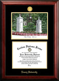 Emory University 17w x 14h Gold Embossed Diploma Frame with Campus Images Lithograph