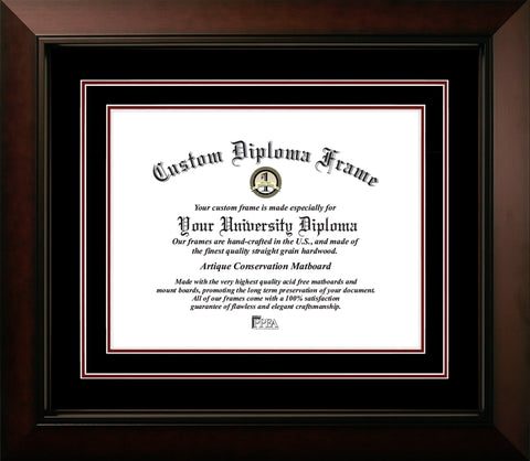 Florida State University 8.5"h x 11"w Black and Maroon  Diploma Frame