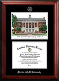 Florida A&M University 11w x 8.5h Silver Embossed Diploma Frame with Campus Images Lithograph