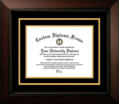 Copy of University of Iowa Hawkeyes 11w x 8.5h Black and Amber Diploma Frame