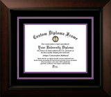 Northwestern University 11w x 8.5h Black and Purple  Diploma Frame