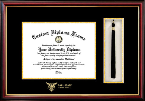 Ball State University  10w x 8h Tassel Box and Diploma Frame