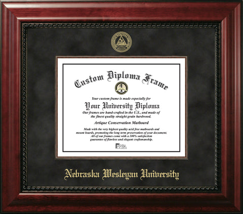 Nebraska Wesleyan University 11w x 8.5h Executive Diploma Frame