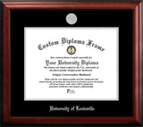 University of Louisville 17w x 14h Silver Embossed Diploma Frame