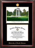 University of South Alabama Gold Embossed Diploma Frame with Campus Images Lithograph