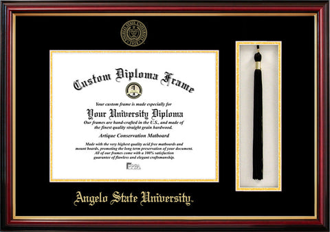 Angelo State University University 14w x 11h Tassel Box and Diploma Frame