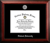 Oakland University 11w x 8.5h Silver Embossed Diploma Frame