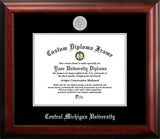Central Michigan University 11w x 8.5h Silver Embossed Diploma Frame