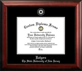 Rutgers University, The State University of New Jersey, 11w x 8.5h Silver Embossed Diploma Frame