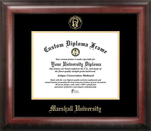 Marshall University 11w x 8.5h Gold Embossed Diploma Frame