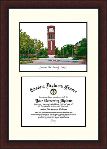 Louisiana Tech University 11w x 8.5h Legacy Scholar Diploma Frame