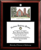 University of Tennessee, Chattanooga 17w x 14h Silver Embossed Diploma Frame with Campus Images Lithograph