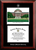 Southern Methodist University 11w x 8.5h Silver Embossed Diploma Frame with Campus Images Lithograph