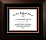 University of Texas, Austin Longhorns 8.5"h x 11"w Black and Burnt Orange  Diploma Frame