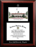 Texas A&M Kingsville 14w x 11h University Silver Embossed Diploma Frame with Campus Images Lithograph