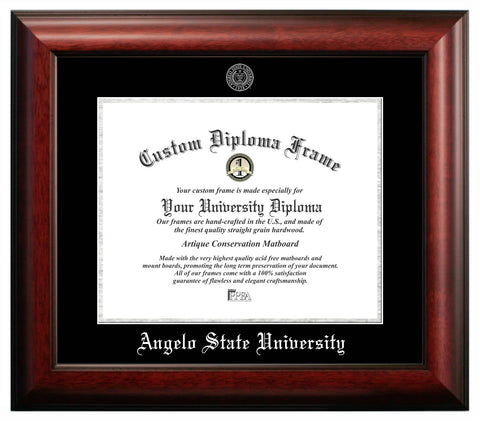 Angelo State University 14w x 11h Silver Embossed Diploma Frame