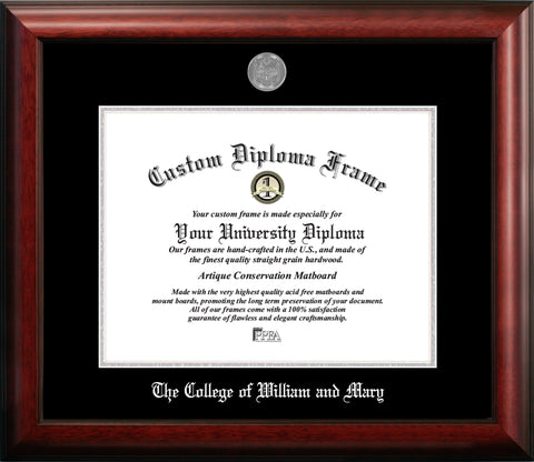 College of William and Mary 13w x 10h Silver Embossed Diploma Frame