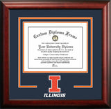 University of Illinois Fighting Illini 11w x 8.5h Spirit Diploma Frame