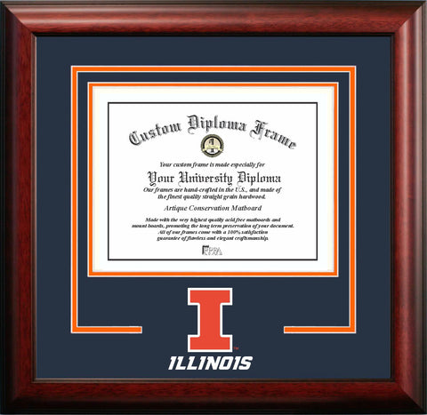 University of Illinois Fighting Illini 11w x 8.5h Spirit Diploma Frame