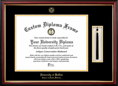 University at Buffalo,School of Dental Medicine 20w x 16h Tassel Box and Diploma Frame