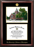 University of Alabama Birmingham Gold Embossed Diploma Frame with Campus Images Lithograph