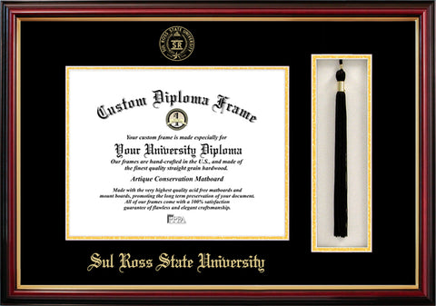 Sul Ross State University 11w x 8.5h Tassel Box and Diploma Frame