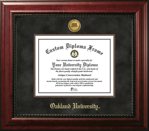 Oakland University 11w x 8.5h  Executive Diploma Frame