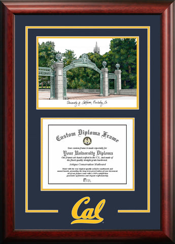 University of California, Berkeley 11w x 8.5h Spirit Graduate Frame with Campus Image