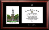 California State University, Northridge 11w x 8.5h Silver Embossed Diploma Frame with Campus Images Lithograph