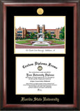 Florida State University 14w x 11h Gold Embossed Diploma Frame with Campus Images Lithograph