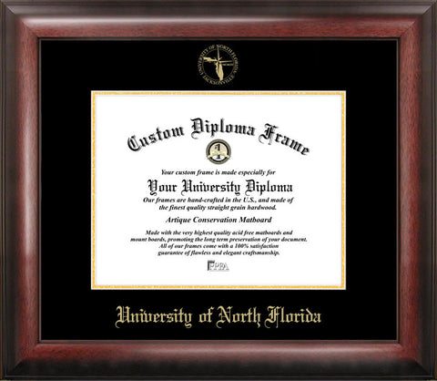 University of North Florida Gold Embossed Diploma Frame