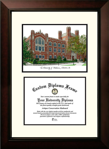 University of Oklahoma 11w x 8.5h Legacy Scholar Diploma Frame