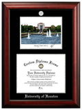 Florida State University 11w x 8.5h Silver Embossed Diploma Frame with Campus Images Lithograph