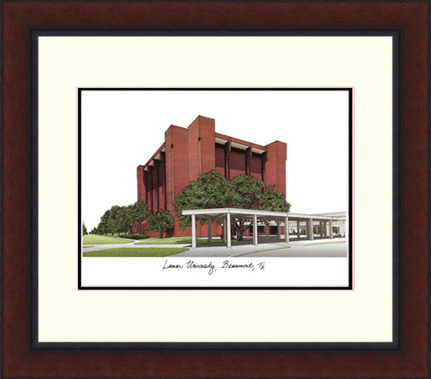 Lamar University Legacy Alumnus Framed Llithograph