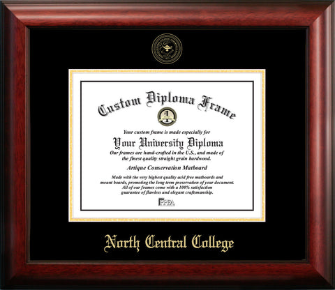 North Central College 11w x 8.5h Gold Embossed Diploma Frame